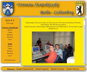 Strona internetowa wykonana na praktyce zawodowej w Berlinie w 2006r.